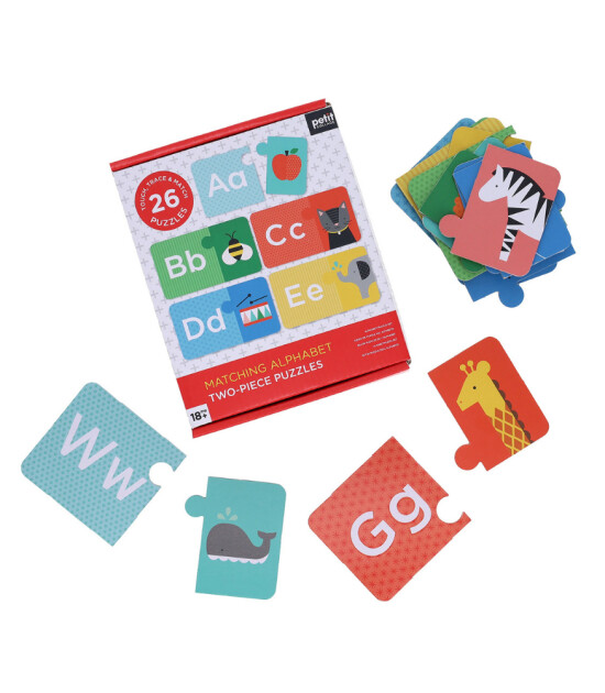 Petit Collage İki Par&ccedil;alı Yapboz // Alfabe