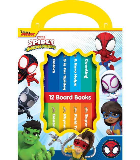 Pi Kids Marvel Spidey and his Amazing Friends: My First Library 12 Board Book Set