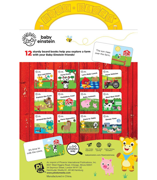 Pi Kids Baby Einstein: Farm Animals My First Library 12 Board Book Set