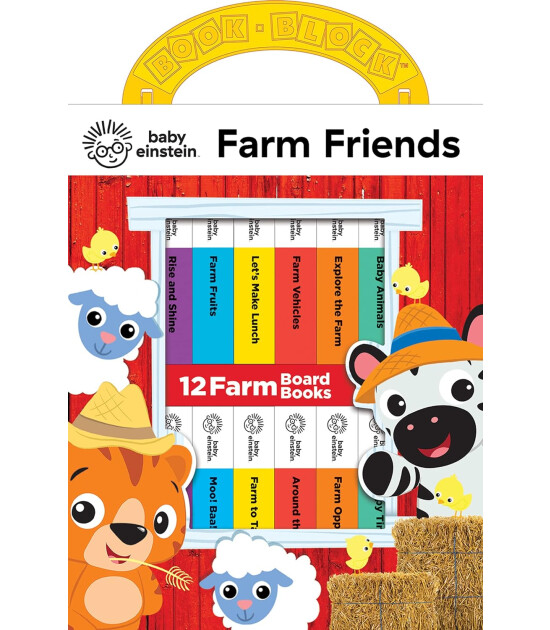 Pi Kids Baby Einstein: Farm Animals My First Library 12 Board Book Set