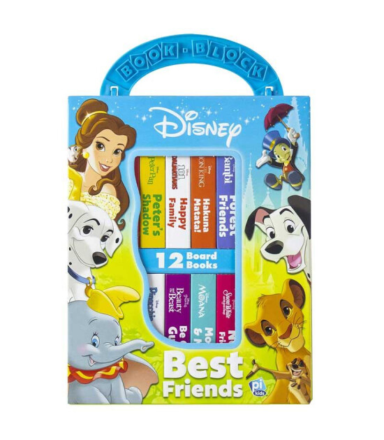 Pi Kids Disney Baby: My First Library 12 Board Book Set  Disney Lion King, Moana, and more! - Best Friends My First Library Board Book Block 12-Book Set
