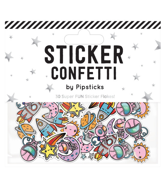 Pipsticks Confetti Sticker // Adorable Astronauts