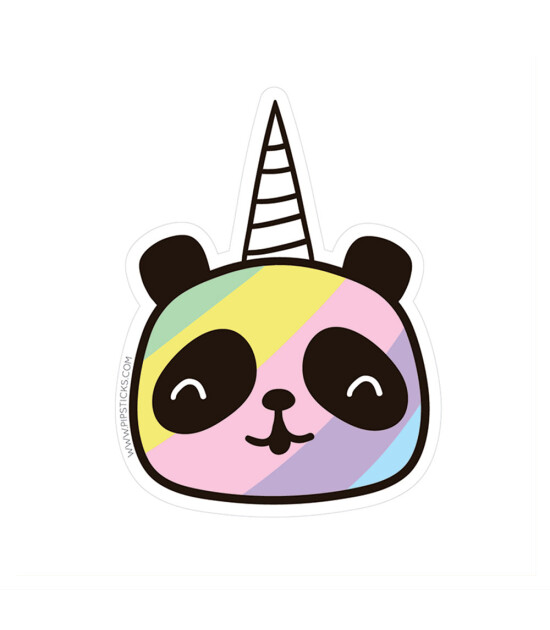 Pipsticks Vinyl Sticker // Pandacorn