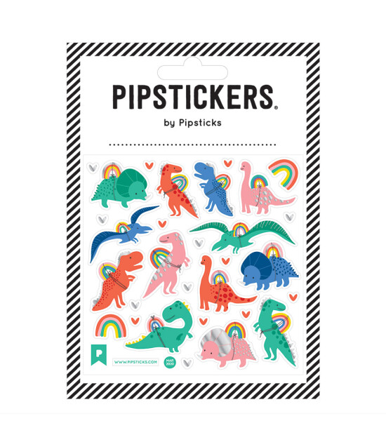 Pipsticks Sticker // Dinos & Rainbows & Stickers, Oh My