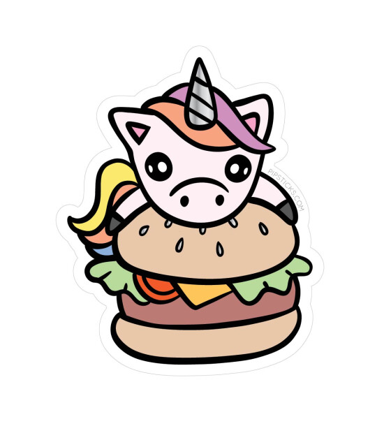 Pipsticks Vinyl Sticker // Burger Time