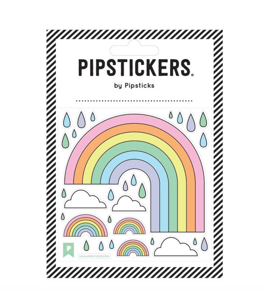 Pipsticks Fuzzy Sticker // Rainbows