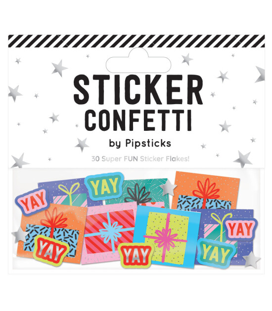 Pipsticks Confetti Sticker // Enjoy The Present