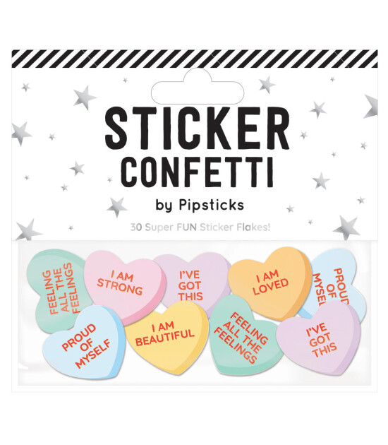 Pipsticks Confetti Sticker // Heartening