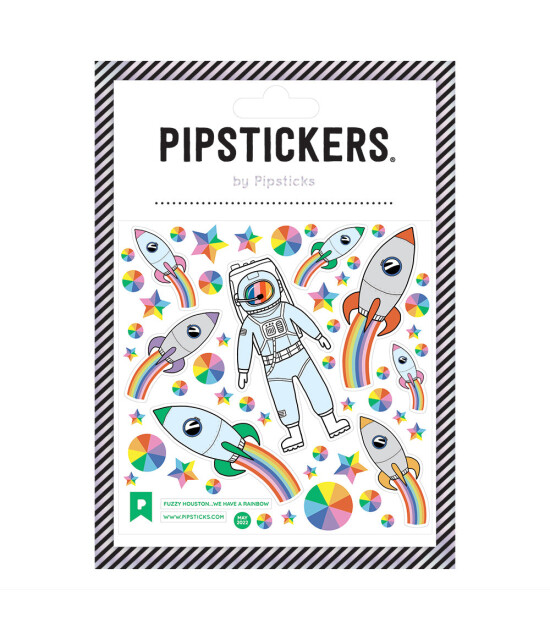 Pipsticks Fuzzy Sticker // Houston...We Have A Rainbow