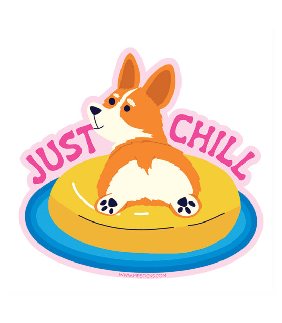 Pipsticks Vinyl Sticker // Just Chill