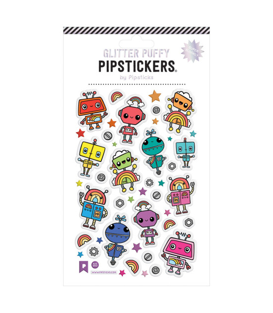 Pipsticks Puffy Sticker // Radiant Robots