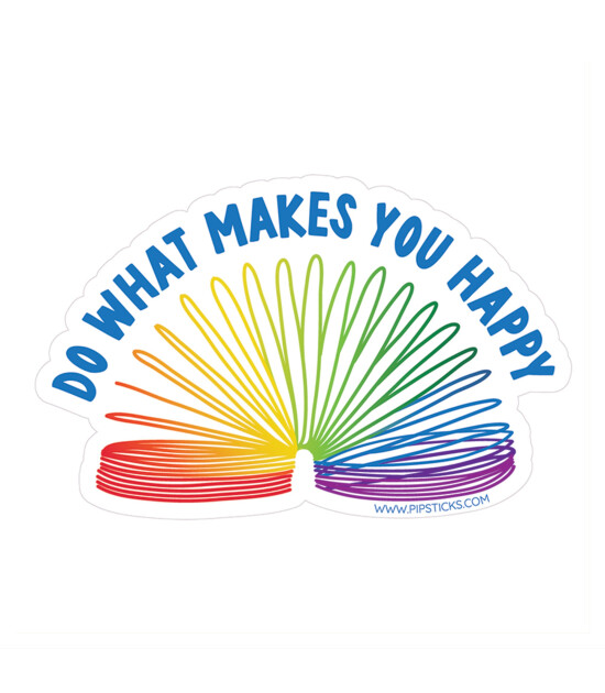 Pipsticks Vinyl Sticker // Do What Makes You Happy