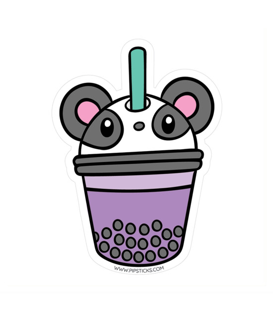 Pipsticks Vinyl Sticker // Boba Panda