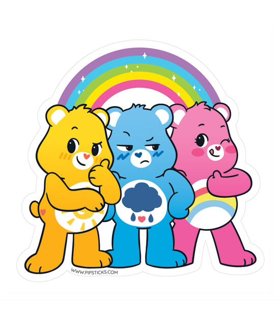 Pipsticks Vinyl Sticker // Care Bears Trio