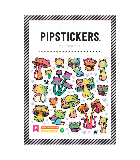 Pipsticks Sticker // Ombre Meowshrooms