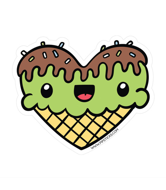 Pipsticks Vinyl Sticker // Softhearted Sundae