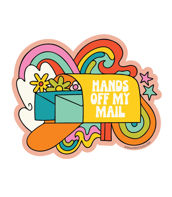Pipsticks Vinyl Sticker // Hands Off My Mail