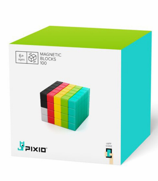 Pixio İnteraktif Mıknatıslı Manyetik Blok Oyuncak // Basic (100 Parça)