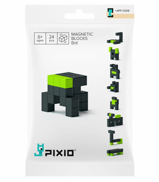 Pixio İnteraktif Mıknatıslı Manyetik Blok Oyuncak // Bot (24 Parça)