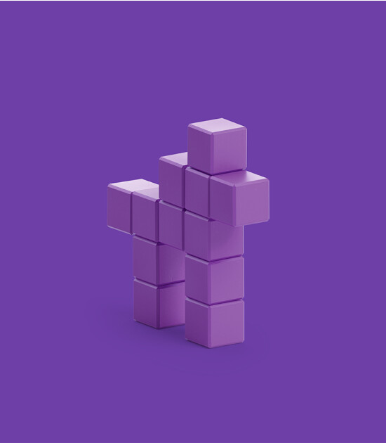 Pixio İnteraktif Mıknatıslı Manyetik Blok Oyuncak // Violet Horse