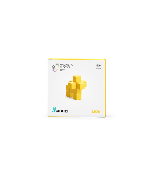 Pixio İnteraktif Mıknatıslı Manyetik Blok Oyuncak // Yellow Lion (11 Parça)