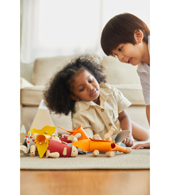 Plantoys Ahşap Kendin Yap Set // Triceratops