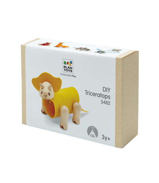 Plantoys Ahşap Kendin Yap Set // Triceratops