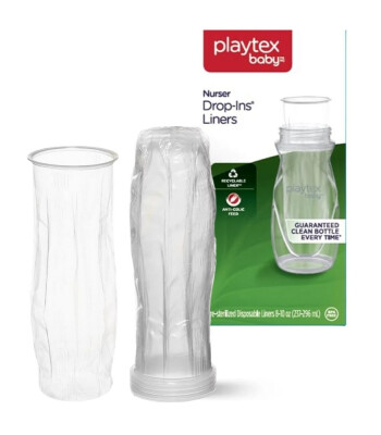 Playtex Baby Liners Anti-Kolik Sterilize Nurser Biberon Torba Set // 100 Adet (236 ml)