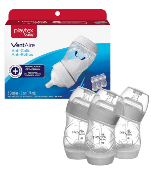 Playtex Baby Ventaire Yenidoğan Kolik & Reflü Önleyici Biberon Seti (178 ml) // 3 Adet