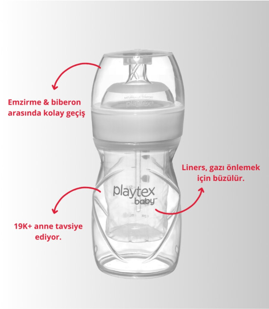 Playtex Baby Liners Anti-Kolik Sterilize Nurser Biberon Torba Set // 100 Adet (236 ml)