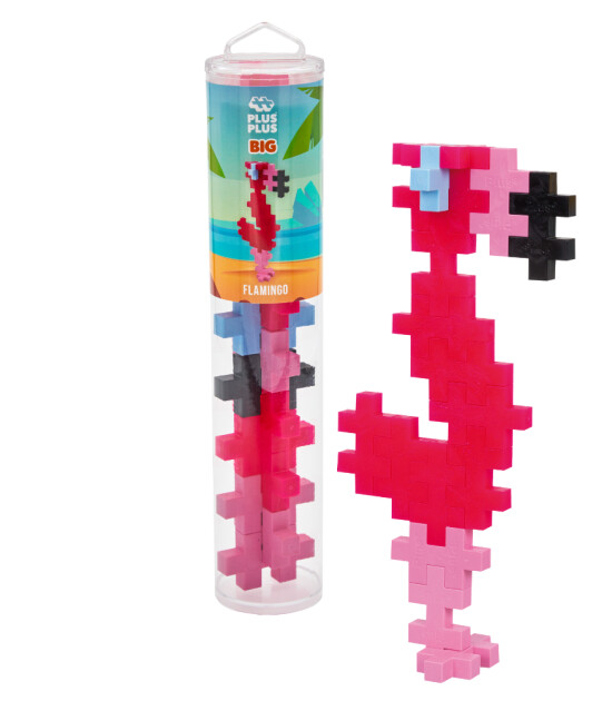Plus-Plus Big Yaratıcı Blok T&uuml;p // Flamingo (15 Par&ccedil;a)
