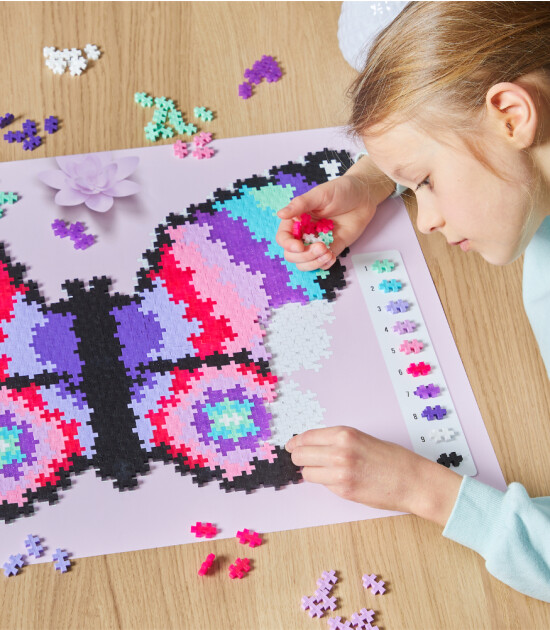 Plus-Plus Puzzle by Number Yaratıcı Blok // Butterfly (800 Parça)