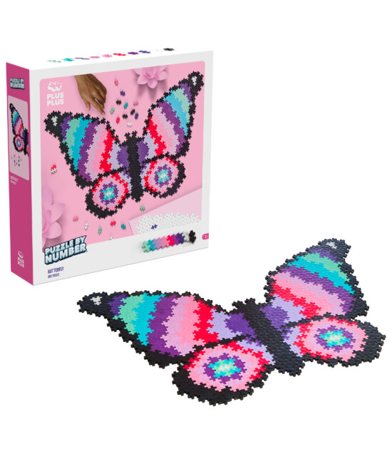 Plus-Plus Puzzle by Number Yaratıcı Blok // Butterfly (800 Parça)