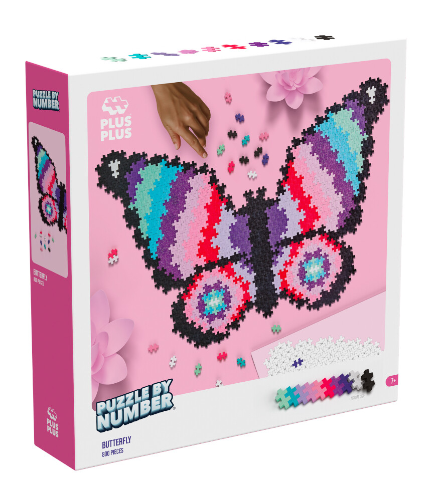 Plus-Plus Puzzle by Number Yaratıcı Blok // Butterfly (800 Parça