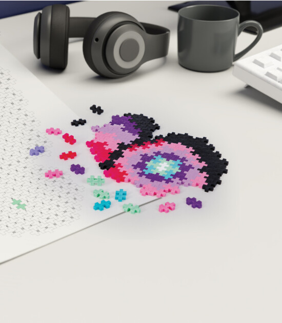 Plus-Plus Puzzle by Number Yaratıcı Blok // Butterfly (800 Parça)
