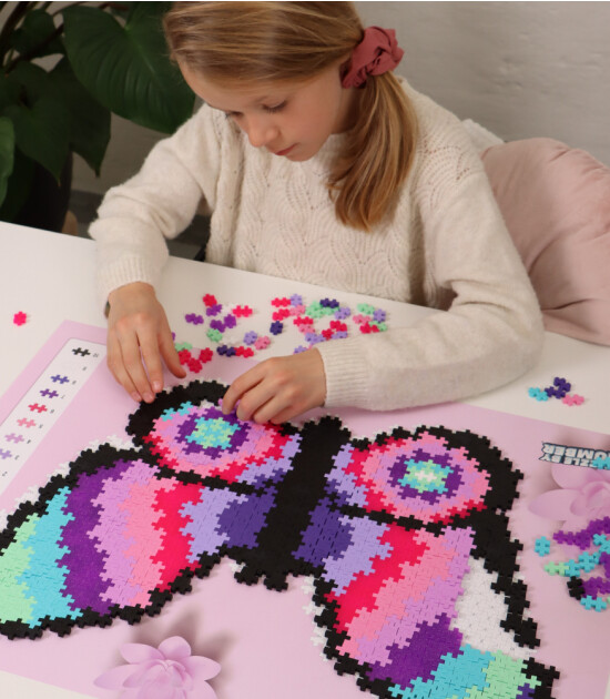 Plus-Plus Puzzle by Number Yaratıcı Blok // Butterfly (800 Parça)
