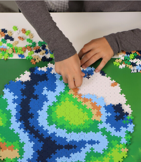 Plus-Plus Puzzle by Number Yaratıcı Blok // Earth (800 Parça)