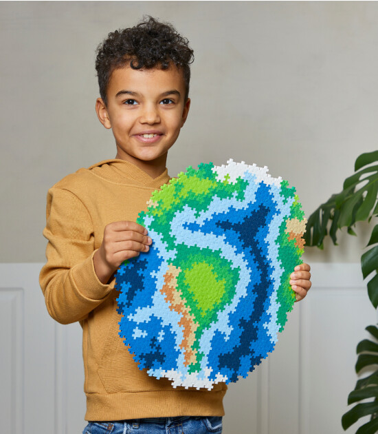 Plus-Plus Puzzle by Number Yaratıcı Blok // Earth (800 Parça)