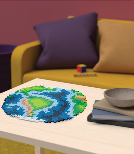 Plus-Plus Puzzle by Number Yaratıcı Blok // Earth (800 Parça)