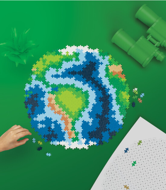 Plus-Plus Puzzle by Number Yaratıcı Blok // Earth (800 Parça)