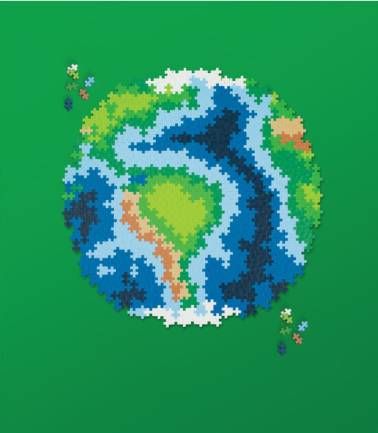 Plus-Plus Puzzle by Number Yaratıcı Blok // Earth (800 Parça)