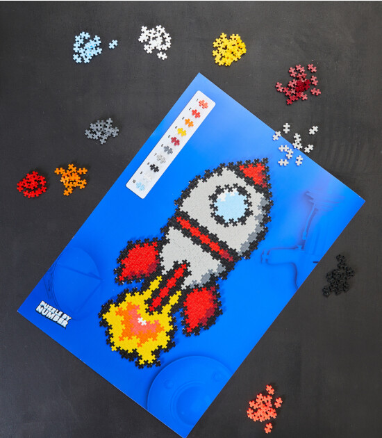 Plus-Plus Puzzle by Number Yaratıcı Blok // Rocket (500 Parça)