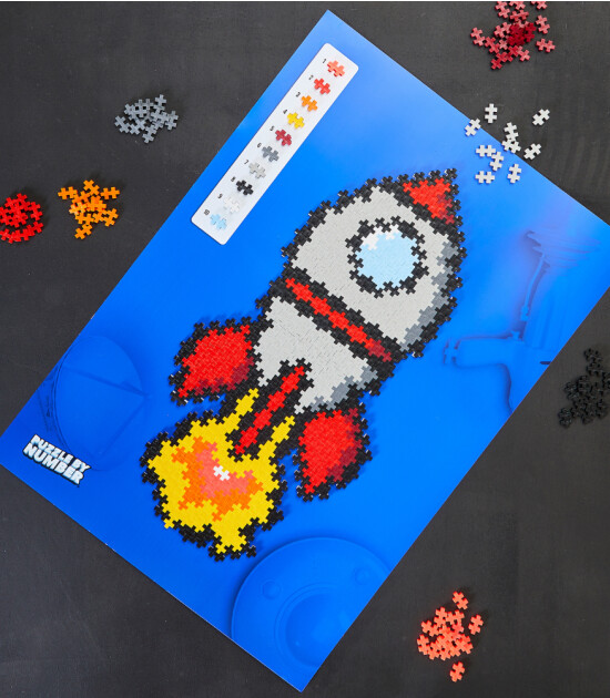 Plus-Plus Puzzle by Number Yaratıcı Blok // Rocket (500 Parça)