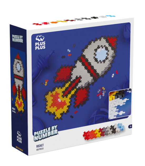 Plus-Plus Puzzle by Number Yaratıcı Blok // Rocket (500 Parça)