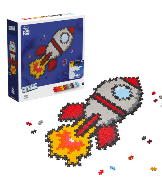 Plus-Plus Puzzle by Number Yaratıcı Blok // Rocket (500 Parça)