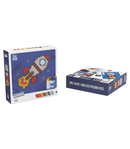 Plus-Plus Puzzle by Number Yaratıcı Blok // Rocket (500 Parça)