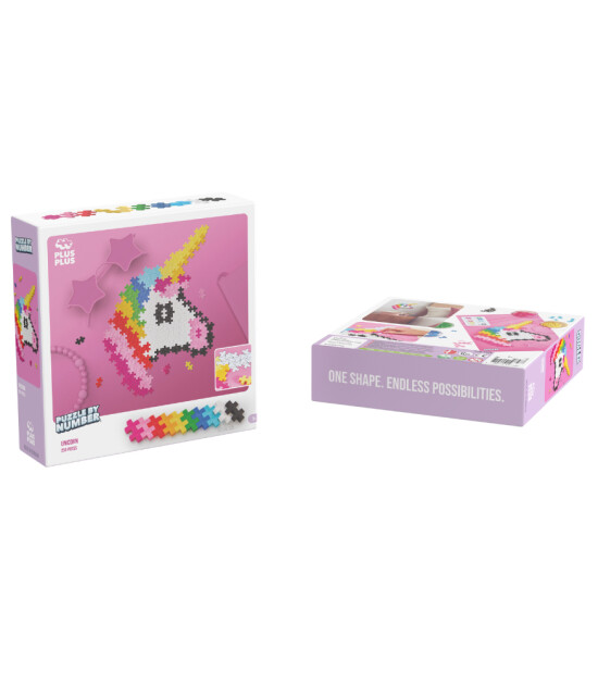 Plus-Plus Puzzle by Number Yaratıcı Blok // Unicorn (250 Parça)