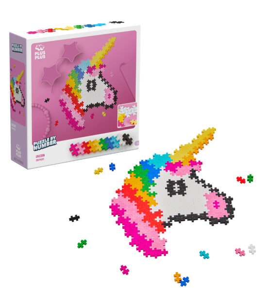 Plus-Plus Puzzle by Number Yaratıcı Blok // Unicorn (250 Parça)