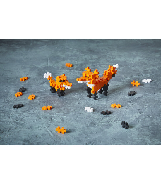 Plus-Plus Big Yaratıcı Blok T&uuml;p // Wild Animals Fox (100 Par&ccedil;a)