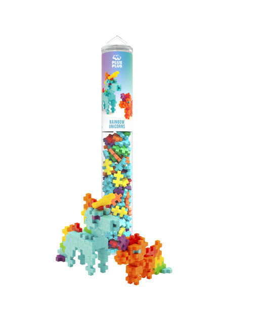 Plus Plus PLUS-PLUS RAINBOW UNICORNS / 100 PCS TUBE